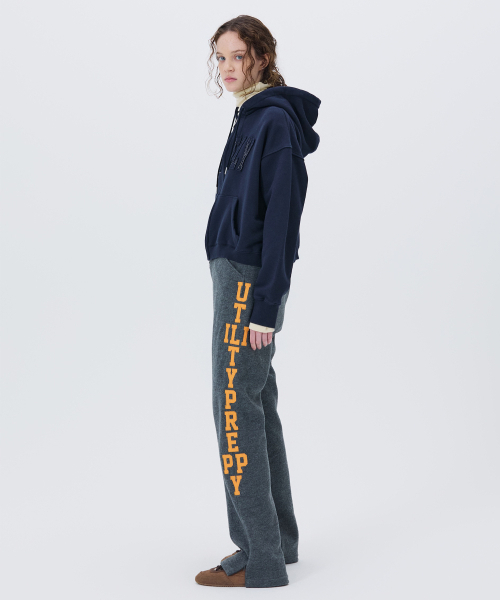 NOHANT(ノアン)の「LONELY/LOVELY CROP HOODIE ZIP-UP NAVY(パーカー・レディース・ネイビー・SMALL/MEDIUM)」の7枚目の写真