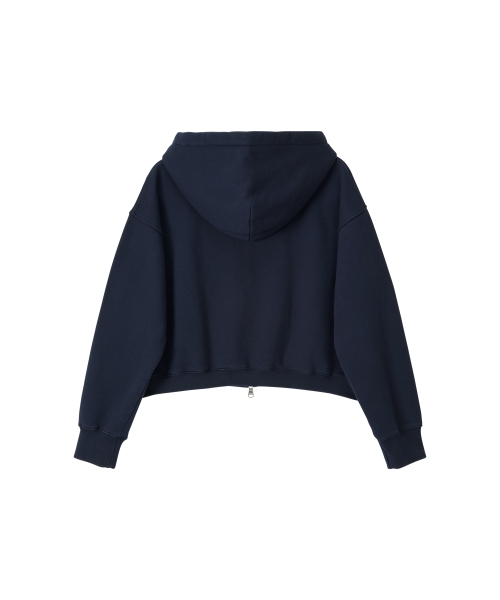 NOHANT(ノアン)の「LONELY/LOVELY CROP HOODIE ZIP-UP NAVY(パーカー・レディース・ネイビー・SMALL/MEDIUM)」の10枚目の写真