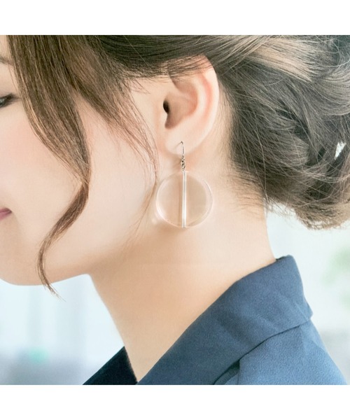 tone(トーン)の「【TOMEI LAB】まる クリア ピアス(MA)(ピアス(両耳用)・レディース・クリア・FREE)」の6枚目の写真