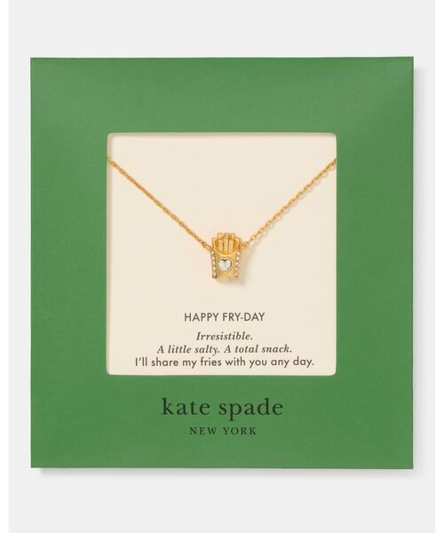 kate spade new york（ケイトスペード ニューヨーク）の「ギフティング ハッピー フライデー ペンダント（ネックレス・レディース・ベージュ・ONESIZE）」の3枚目の写真