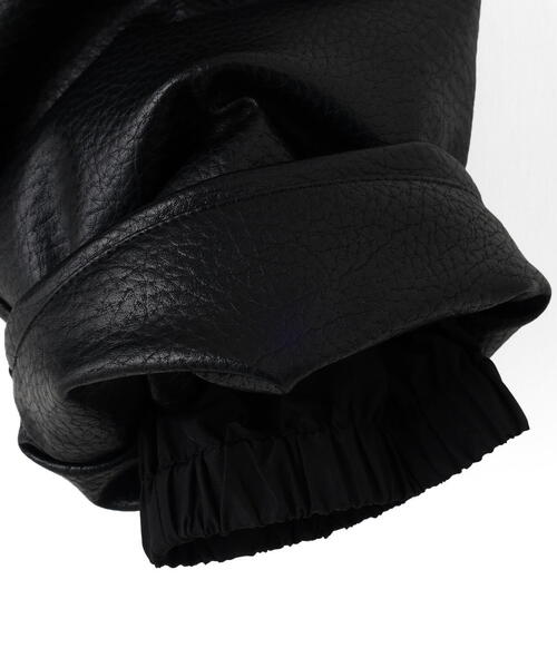 DANKE SCHON(ダンケシェーン)の「DankeSchon/ダンケシェーン/PU SHORT BLOUSON COWHIDE(ブルゾン・レディース・ブラック・M/S/L)」の19枚目の写真