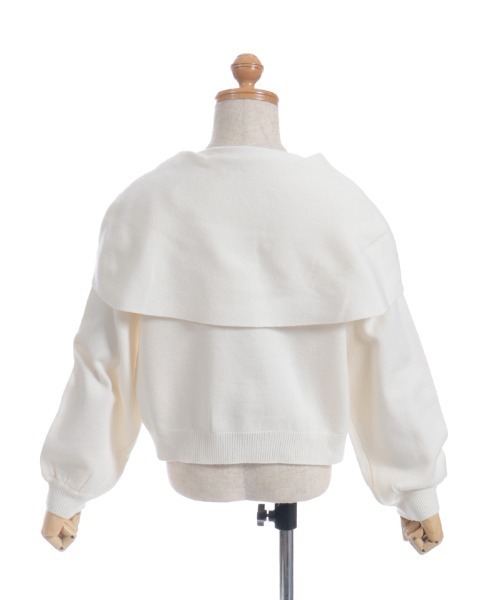 axes femme（アクシーズファム）の「リボンモチーフニット（ニット/セーター・キッズ・ワイン/ホワイト・MEDIUM/LARGE/X-LARGE）」の5枚目の写真