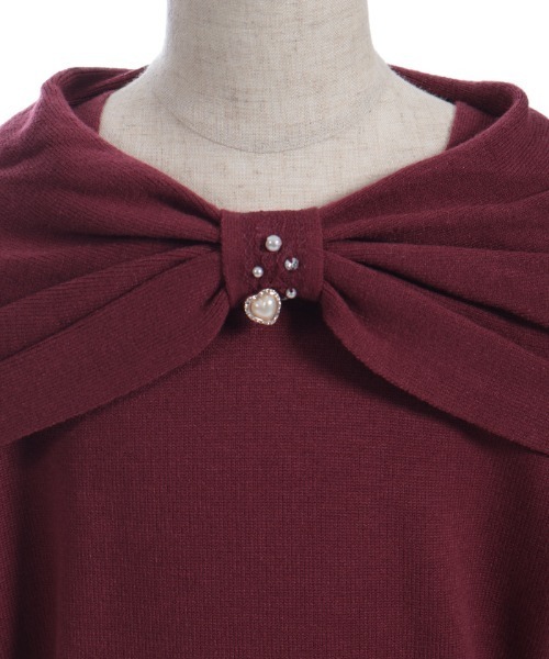 axes femme（アクシーズファム）の「リボンモチーフニット（ニット/セーター・キッズ・ワイン/ホワイト・MEDIUM/LARGE/X-LARGE）」の16枚目の写真