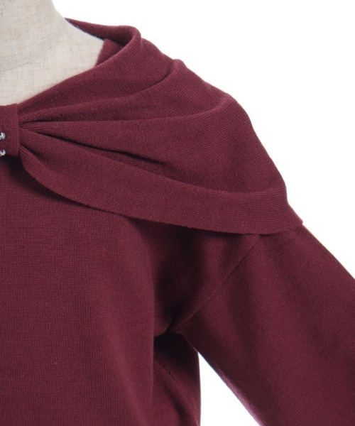 axes femme（アクシーズファム）の「リボンモチーフニット（ニット/セーター・キッズ・ワイン/ホワイト・MEDIUM/LARGE/X-LARGE）」の17枚目の写真