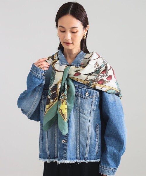 manipuri（マニプリ）の「ｍanipuri / フェスティバル ストール（ストール/ショール・レディース・グリーン・ONE SIZE）」の2枚目の写真