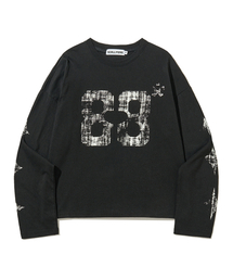 SCALLYWAG | クロップヴィンテージダイヤロングスリーブ[ブラック](Tシャツ/カットソー)