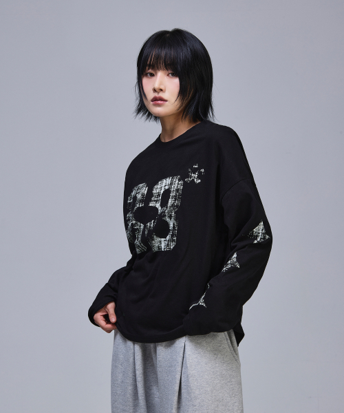 SCALLYWAG（スカリーワグ）の「クロップヴィンテージダイヤロングスリーブ[ブラック]（Tシャツ/カットソー・レディース・その他・MEDIUM/LARGE）」の7枚目の写真