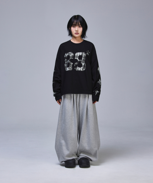 SCALLYWAG（スカリーワグ）の「クロップヴィンテージダイヤロングスリーブ[ブラック]（Tシャツ/カットソー・レディース・その他・MEDIUM/LARGE）」の11枚目の写真