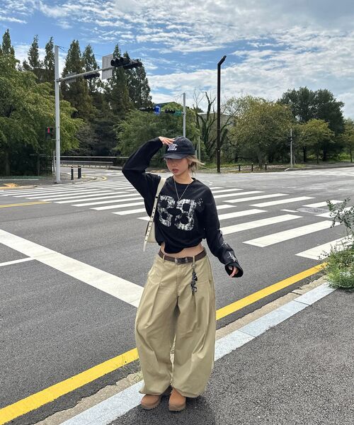 SCALLYWAG（スカリーワグ）の「クロップヴィンテージダイヤロングスリーブ[ブラック]（Tシャツ/カットソー・レディース・その他・MEDIUM/LARGE）」の17枚目の写真