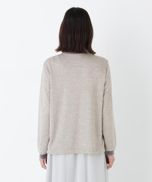 human woman(ヒューマンウーマン)の「◆ベロアドッキングプルオーバー(Tシャツ/カットソー・レディース・グレー系その他/ベージュ系その他2・MEDIUM)」の22枚目の写真