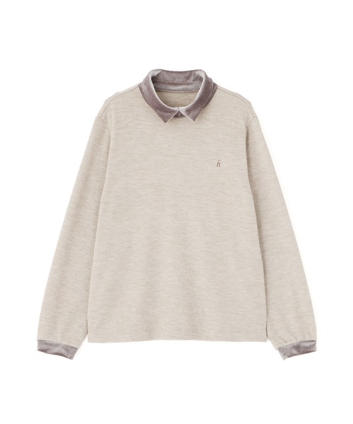 human woman(ヒューマンウーマン)の「◆ベロアドッキングプルオーバー(Tシャツ/カットソー・レディース・グレー系その他/ベージュ系その他2・MEDIUM)」の16枚目の写真