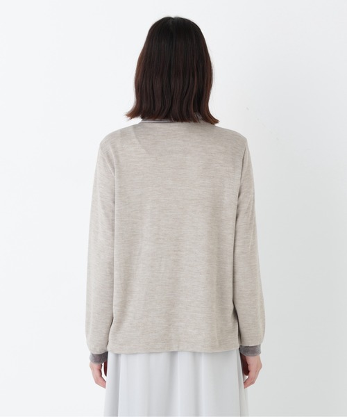 human woman(ヒューマンウーマン)の「◆ベロアドッキングプルオーバー(Tシャツ/カットソー・レディース・グレー系その他/ベージュ系その他2・MEDIUM)」の8枚目の写真