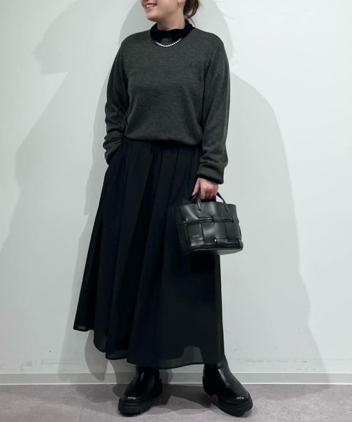 human woman(ヒューマンウーマン)の「◆ベロアドッキングプルオーバー(Tシャツ/カットソー・レディース・グレー系その他/ベージュ系その他2・MEDIUM)」の19枚目の写真