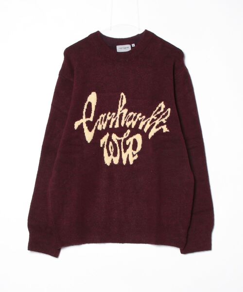 Carhartt WIP（カーハートダブリューアイピー）の「CHEDDA SWEATER（ニット/セーター・メンズ・カーキ/バーガンディー・MEDIUM/LARGE）」の2枚目の写真
