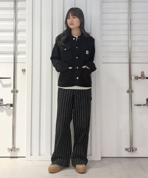 Carhartt WIP（カーハートダブリューアイピー）の「CARHARTT WIP / カーハート ダブリューアイピー WMICHIGAN SWEATER（ニット/セーター・レディース・ラベンダー/ブラック・X-SMALL）」の3枚目の写真