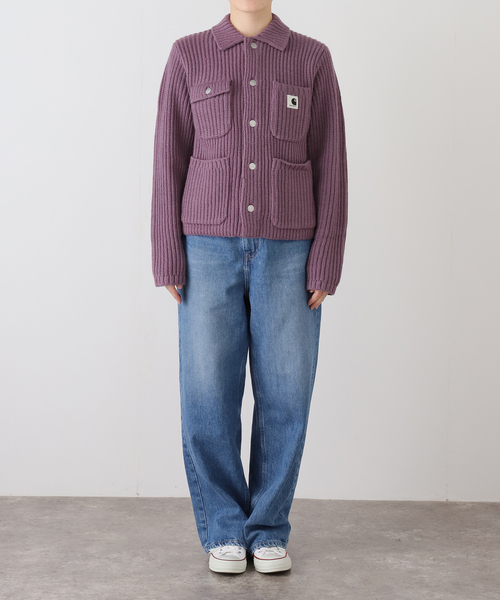 Carhartt WIP（カーハートダブリューアイピー）の「CARHARTT WIP / カーハート ダブリューアイピー WMICHIGAN SWEATER（ニット/セーター・レディース・ラベンダー/ブラック・X-SMALL）」の4枚目の写真