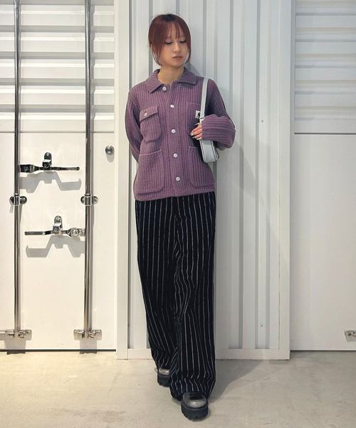 Carhartt WIP（カーハートダブリューアイピー）の「CARHARTT WIP / カーハート ダブリューアイピー WMICHIGAN SWEATER（ニット/セーター・レディース・ラベンダー/ブラック・X-SMALL）」の5枚目の写真