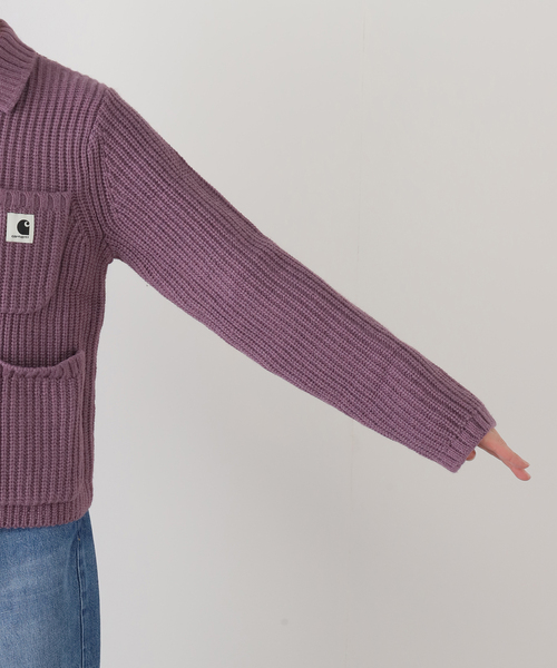 Carhartt WIP（カーハートダブリューアイピー）の「CARHARTT WIP / カーハート ダブリューアイピー WMICHIGAN SWEATER（ニット/セーター・レディース・ラベンダー/ブラック・X-SMALL）」の11枚目の写真