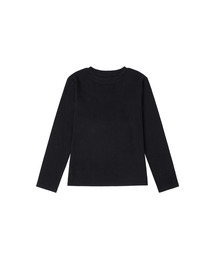 SITP5172 ソフト起毛ラウンドネックTシャツ_ブラック