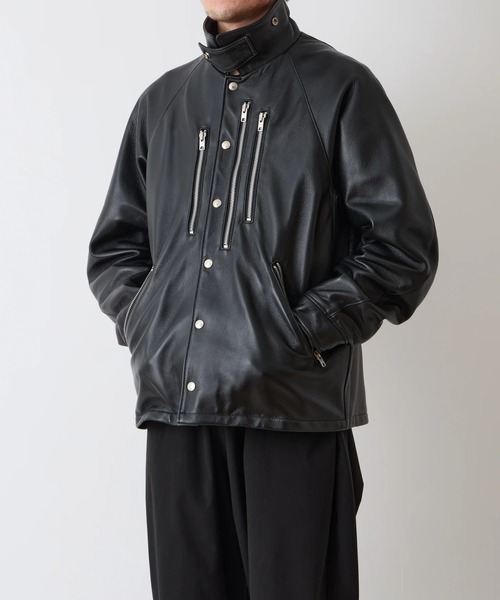 WHITE MOUNTAINEERING(ホワイトマウンテニアリング)の「【White Mountaineering/ホワイトマウンテニアリング】WM×Schott LEATHER COACH JKT(その他アウター・メンズ・ブラック・M/L/XL)」の3枚目の写真