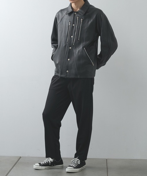 WHITE MOUNTAINEERING(ホワイトマウンテニアリング)の「【White Mountaineering/ホワイトマウンテニアリング】WM×Schott LEATHER COACH JKT(その他アウター・メンズ・ブラック・M/L/XL)」の7枚目の写真