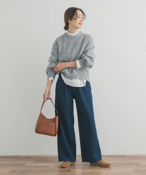 URBAN RESEARCH DOORS（アーバンリサーチドアーズ）の「裏起毛タックデニムパンツ（デニムパンツ・レディース・インディゴブルー/ワンウォッシュ・SMALL/MEDIUM）」の15枚目の写真