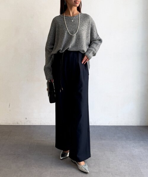 Chez toi（シェトワ）の「スパンコールドルマンニットプルオーバー（ニット/セーター・レディース・ピンク/アイボリー/グレー/ネイビー・FREE）」の7枚目の写真