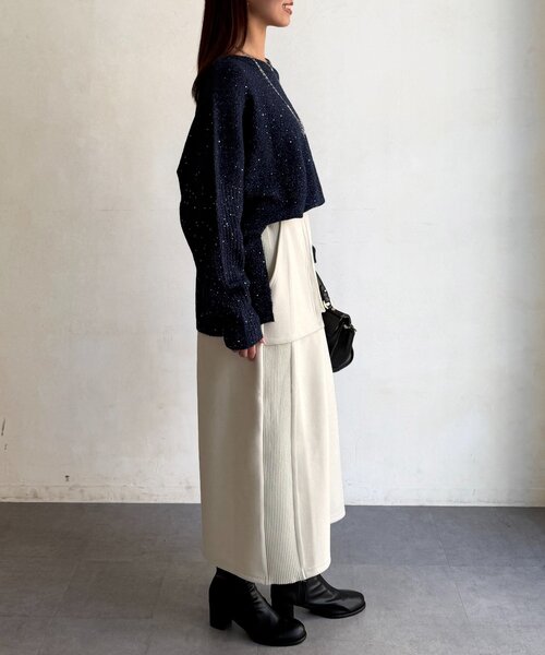 Chez toi（シェトワ）の「スパンコールドルマンニットプルオーバー（ニット/セーター・レディース・ピンク/アイボリー/グレー/ネイビー・FREE）」の17枚目の写真