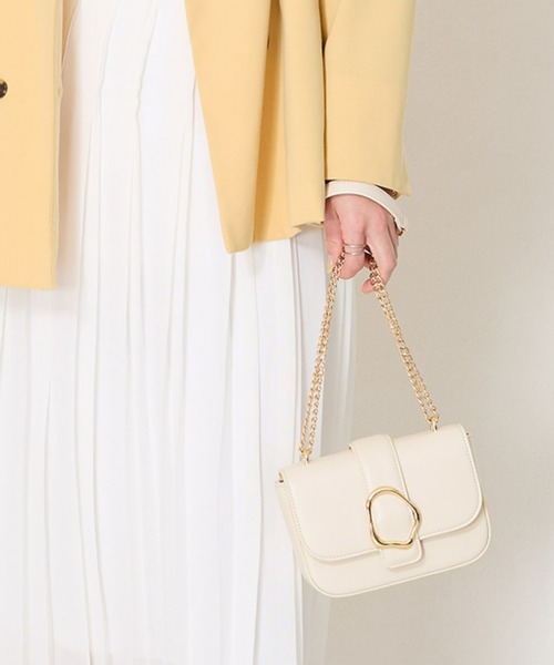 31 Sons de mode（トランテアン　ソン　ドゥ　モード）の「ミニフラップショルダーバッグ（ショルダーバッグ・レディース・ホワイト/ブラウン/ブラック・ﾌﾘ-）」の2枚目の写真