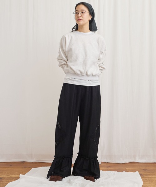 fig Ｌondon（フィグロンドン）の「simple gentle sweat（スウェット・レディース・チャコールグレー/アッシュ/ピンク/マルチ・FREE）」の12枚目の写真