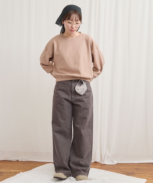 fig Ｌondon（フィグロンドン）の「simple gentle sweat（スウェット・レディース・チャコールグレー/アッシュ/ピンク/マルチ・FREE）」の15枚目の写真