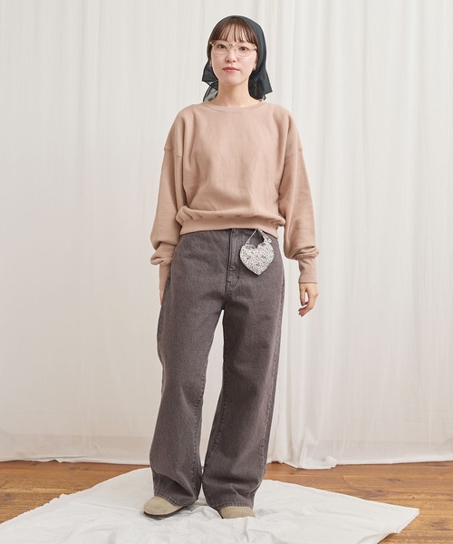 fig Ｌondon（フィグロンドン）の「simple gentle sweat（スウェット・レディース・チャコールグレー/アッシュ/ピンク/マルチ・FREE）」の16枚目の写真