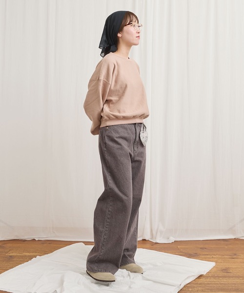 fig Ｌondon（フィグロンドン）の「simple gentle sweat（スウェット・レディース・チャコールグレー/アッシュ/ピンク/マルチ・FREE）」の17枚目の写真