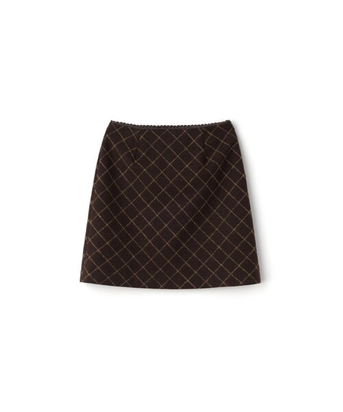 LENINA(レニーナ)の「ROSA check lace mini skirt_BROWN(スカート・レディース・ブラウン・SMALL)」の1枚目の写真