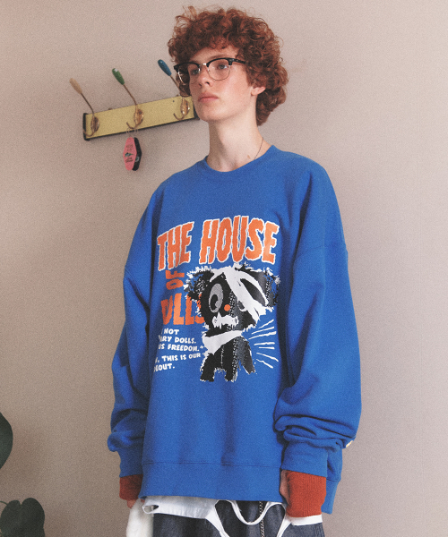 MAINBOOTH（メインブース）の「Doll House Sweatshirt(BLUE)（スウェット・レディース・その他・2/3）」の5枚目の写真