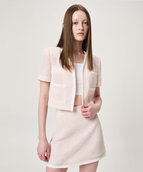 ETMON(エトモン)の「Summer Tweed Mini Skirt, Pink(スカート・レディース・その他・MEDIUM/SMALL)」の3枚目の写真