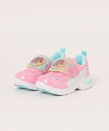 Disney ディズニー 【光る靴】キッズ ライトアップシューズ 子供靴 ワンベルト キッズスニーカー プリンセス DN C1365LE ピンク