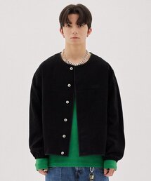 VETEZE（ベテゼ）の「Collarless Round Jacket (Black)（デニムジャケット）」