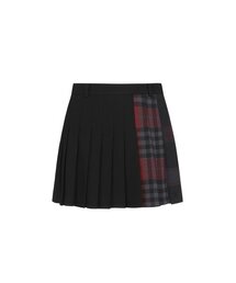W CHECK PATTERN PLEATS SQ_BK