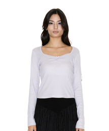 HERAT NECK T-SHIRT WITH SEASHELL GREYSH LILAC