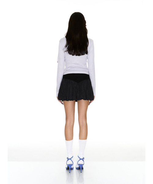 SETSETSET(セットセットセット)の「HERAT NECK T-SHIRT WITH SEASHELL GREYSH LILAC(Tシャツ/カットソー・レディース・その他・FREE)」の4枚目の写真