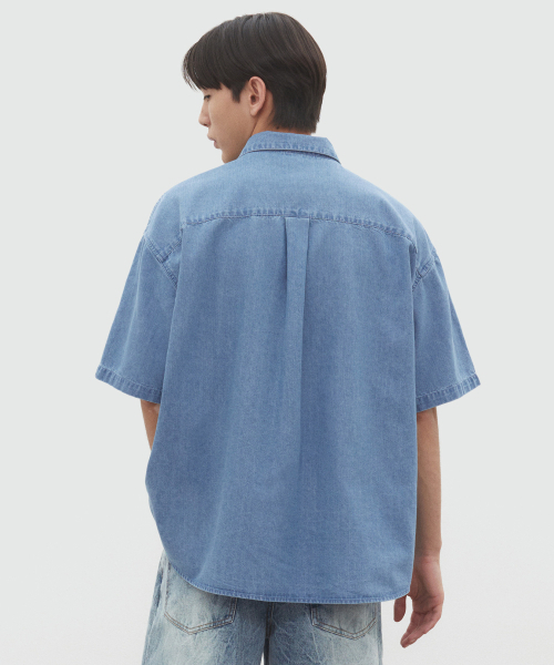 DECET（デケト）の「Over Denim Short Shirts DCSH004LightBlue（シャツ/ブラウス・メンズ・その他・MEDIUM/SMALL/LARGE）」の7枚目の写真