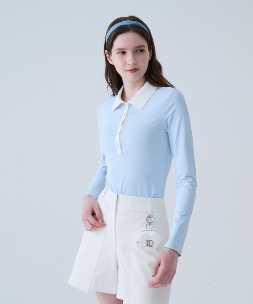 LORDLOAR(ロードロアル)の「クールスリム長袖PKTシャツ S/ブルー(ポロシャツ・レディース・その他・SMALL/MEDIUM/LARGE)」の2枚目の写真