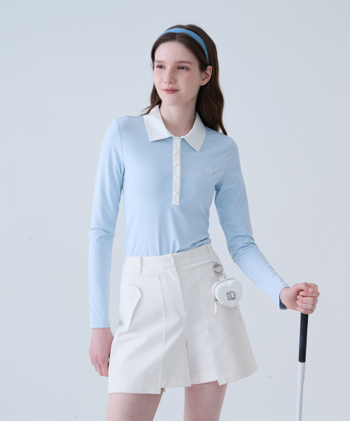 LORDLOAR(ロードロアル)の「クールスリム長袖PKTシャツ S/ブルー(ポロシャツ・レディース・その他・SMALL/MEDIUM/LARGE)」の3枚目の写真