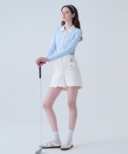 LORDLOAR(ロードロアル)の「クールスリム長袖PKTシャツ S/ブルー(ポロシャツ・レディース・その他・SMALL/MEDIUM/LARGE)」の4枚目の写真