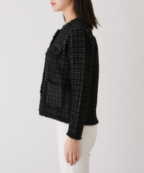 Jayro（ジャイロ）の「フリンジノーカラーニットカーディガン（カーディガン/ボレロ・レディース・サックスブルー/ブラック系その他/ホワイト系その他2・M）」の17枚目の写真