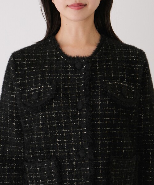 Jayro（ジャイロ）の「フリンジノーカラーニットカーディガン（カーディガン/ボレロ・レディース・サックスブルー/ブラック系その他/ホワイト系その他2・M）」の19枚目の写真