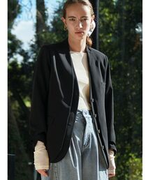 ELENDEEK｜エレンディークのノーカラージャケット（ブラック/黒色系