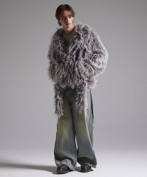 GRANCY（グランシー）の「【GRANCY】Fur Boa Riders Jacket / ファー