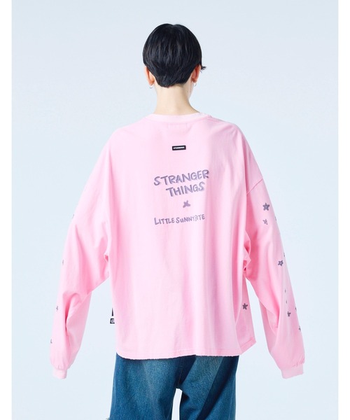 Little sunny bite(リトルサニーバイト)の「《Little sunny bite》stranger things x little sunny bite will long tee(Tシャツ/カットソー・レディース・ホワイト/ピンク/ブルー・SMALL/MEDIUM)」の6枚目の写真